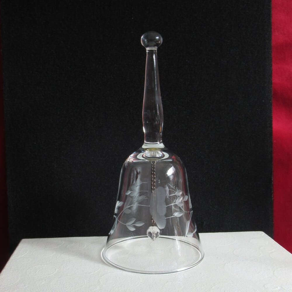Princess House Crystal Bell, Floral, Vintage